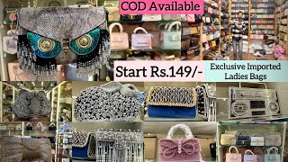 Exclusive Imported Bags Wholesale in Delhi Budget Friendly Ladies Purse Wholesale Market handbags [upl. by Lessur]