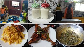 Sunday special morning to evening busy routine vlog chicken Manchurian dum biryanivennila milkshake [upl. by Bully501]