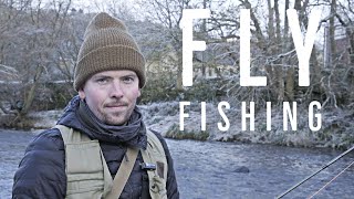 Catching in FREEZING Conditions Fly Fishing for Grayling in Winter [upl. by Elyrehc]