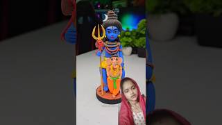 Shiv ji and ganpati ji idol making with clay ❤️🙏 shorts youtubeshorts bhakti mahadev mahakal [upl. by Aneeres915]