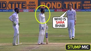 Stump Mic🎤 Ollie Pope said quotWho is Sara Bhabiquot to Shubman Gill after hearing the Crowd in Ind vs Eng [upl. by Teri]