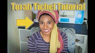 CHRISTIAN HEADCOVERING  TICHEL TUTORIAL  Christian Head Wrap [upl. by Usanis]