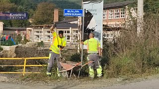 Banjska Postavljanje table Afrim Bunjaku [upl. by Esaele]