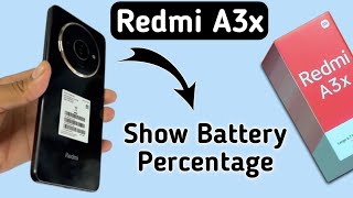 Redmi A3x battery percentage kaise nikale how to show battery percentage on status bar in Redmi [upl. by Trella]