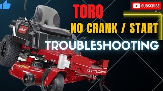 Toro Timecutter Zero Turn No Crank No Start Troubleshooting [upl. by Sucramat]