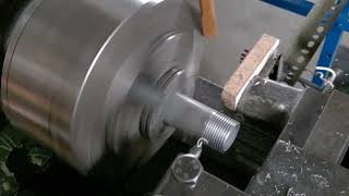 Konisches Gewinde tapered thread schneiden auf alter Drehbank Lathe [upl. by Aleakam961]