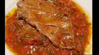 Carne alla pizzaiola  Ricetta Secondi piatti veloci  gluten free [upl. by Hallagan236]