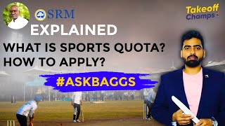 🔴 Sports Quota Admissions College Explained Ask Baggs with SRM Director livestream admissions [upl. by Lrem]