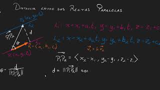 Distancia entre dos rectas paralelas en R3 [upl. by Ennaharas]