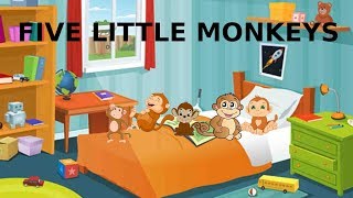 FIVE LITTLE MONKEYS  SONG  PIĘĆ MAŁYCH MAŁPEK  PIOSENKA [upl. by Jasen]