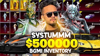 😱 Systummm BGMI Inventory Worth 500000  All GUN Skins  Legend X [upl. by Manup896]