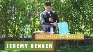 Jeremy Renner Backyard Jeep Press Conference [upl. by Nyasuh]