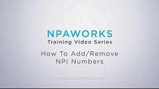 How To AddRemove NPI Numbers NEW [upl. by Jegar]