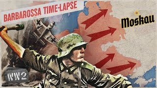 Operation Barbarossa TimeLapse Map  Eastern Front 19411942  WW2 [upl. by Ysnap]