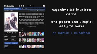 myanimelist inspired carrd 🎬 cr admin [upl. by Naraa10]