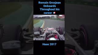 Romain Grosjean Onboard Throughout His career f1 grosjean [upl. by Ymerrej168]