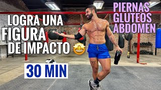 Rutina de Piernas Gluteos Y Abdominales En Casa 30 Minutos Ejercicio Para Abdomen y Piernas [upl. by Atinele432]