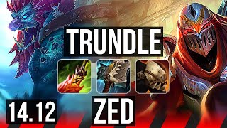 TRUNDLE vs ZED TOP  500 games  EUW Challenger  1412 [upl. by Wolfram951]