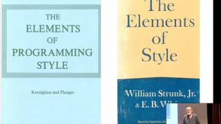 Elements of Programming Style  Brian Kernighan [upl. by Adaven376]