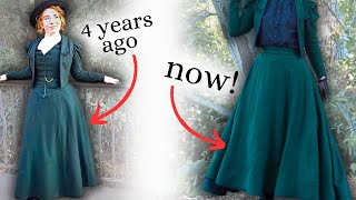 RE making an 1890s walking skirt  A Victorian slow fashion sewing vlog [upl. by Augy]