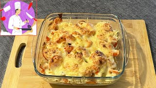 Recette facile de gratin de carottes et chou fleur à la béchamel [upl. by Aelc986]