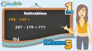 Minus rechnen Zahlen subtrahieren Subtraktion  Klasse 5 ★ Übung 1 [upl. by Auberon]