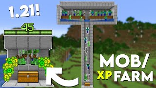 Minecraft EASY MOB XP FARM TUTORIAL 1211 Without Mob Spawner [upl. by Ameline380]