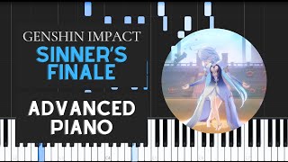 Sinners Finale Advanced Piano Tutorial  Genshin Impact [upl. by Rotceh]