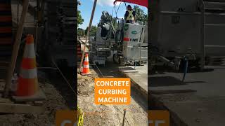 CONCRETE CURBING MACHINE heavyequipment landscaping concretecurbing [upl. by Nordna187]