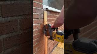 dewaltuk7821 Cut off saw in action on this brick out bi folding doors [upl. by Ahsiner]