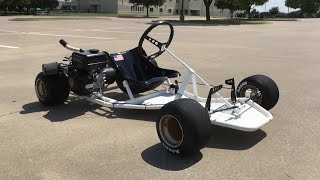 Homemade Racing Go Kart Shifter Kart Frame Build [upl. by Atinyl]