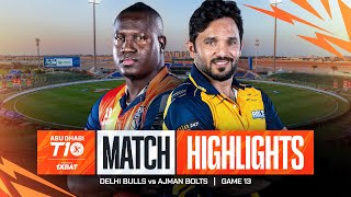 2024 Abu Dhabi T10 I Match 13 Highlights Delhi Bulls vs Ajman Bolts  Season 8 [upl. by Krysta]