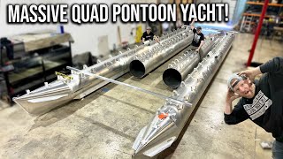 QuadTune Pontoon Yacht Build  Welding Massive Pontoons for Our Biggest Project Yet [upl. by Brecher]