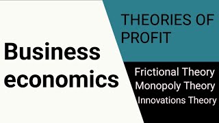 Theories of Profit  Business economics [upl. by Winnifred492]