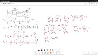 VIBRATION USING LAGRANGES EQUATION [upl. by Odlanier]