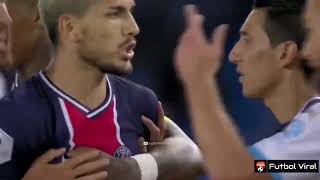 PAREDES FIGHTS BENEDETTO BATTLE ON THE PITCH BOTH ARE SENT OFF  NEYMAR [upl. by Laehcor]