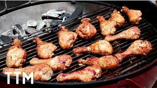 How to Cook Chicken Legs on the Weber Charcoal Grill [upl. by Nirred45]