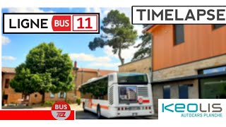 𝗧𝗜𝗠𝗘𝗟𝗔𝗣𝗦𝗘 Ligne 𝟭𝟭 • Gare dOullins • Thurins Mairie BUS TCL LYON [upl. by Enreval]