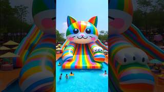 ❤️ Evolution of Cat Big Cute Cat Water Slide 🥰 25 cat cute love shorts [upl. by Terryl945]