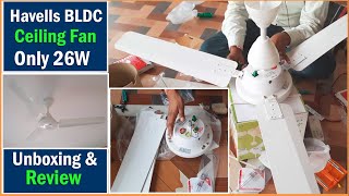 Havells 26 Watt BLDC Ceiling Fan Unboxing Review  Havells Efficiencia Neo BLDC Motor Ceiling Fan [upl. by Droffig]