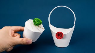 DIY Gift Box  How to make a Gift Box from Paper Cup  Paper Cup Craft Easy [upl. by Queridas150]