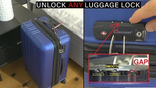 how to EASY unlock forgotten luggage lock password [upl. by Narad]