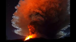 Flights were stopped when Mount Etna erupted [upl. by Ainotal]