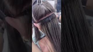 How to use long invisible tape in weft 🥰 hairextensions [upl. by Tiffany]