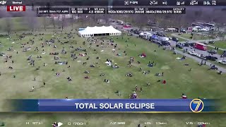 Live at noon Excitement begins to build for Total Eclipse of the Park [upl. by Annirak]