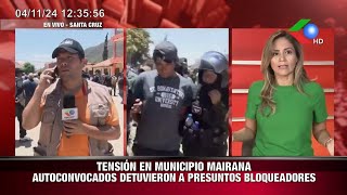 TENSIÓN EN MUNICIPIO MAIRANA AUTOCONVOCADOS DETUVIERON A PRESUNTOS BLOQUEADORES [upl. by Kev]