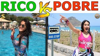 RICO VS POBRE NO VERÃO  Piscina Praia e Muita Diversão [upl. by Edasalof]