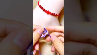 Como hacer una pulsera de hilo chino ajustable Tobilleras pulseras hilo hilochino tobilleras [upl. by Annis815]