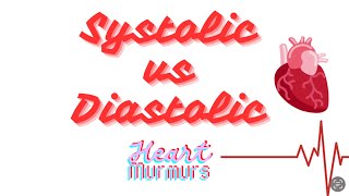 Systolic Vs Diastolic heart murmurs [upl. by Quincy]