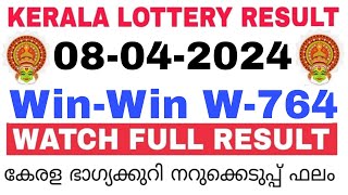 Kerala Lottery Result Today  Kerala Lottery Result WinWin W764 3PM 08042024 bhagyakuri [upl. by Einitsed41]